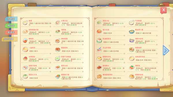 《波西亚时光》全食谱图文介绍 料理效果与制作材料一览