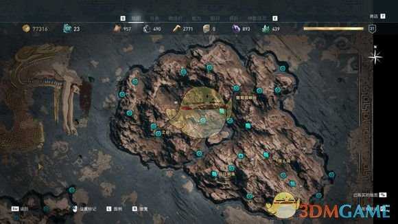 《刺客信条:奥德赛》奥钢石碑传奇宝箱位置分享