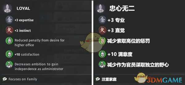 《全面战争:三国》忠心无二特性效果一览