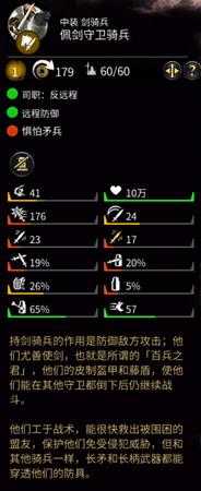 《全面战争：三国》剑骑兵盾属性介绍