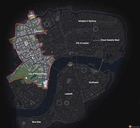《看门狗:军团》地图总览图介绍