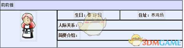 《牧场物语:重聚矿石镇》莉莉雅人物介绍