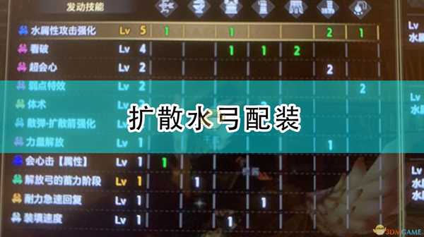 《怪物猎人:崛起》扩散水弓配装