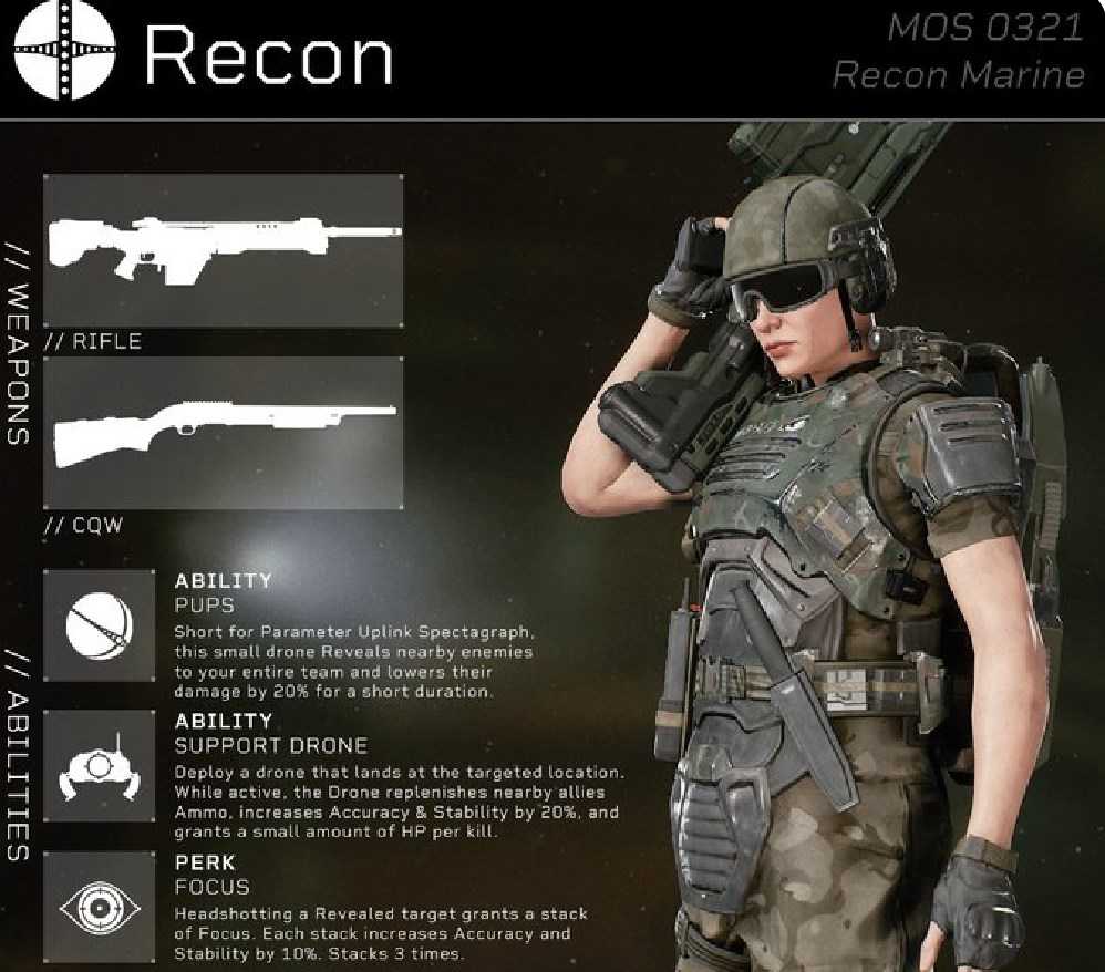 《异形:火力小队》侦察兵兵种简单介绍