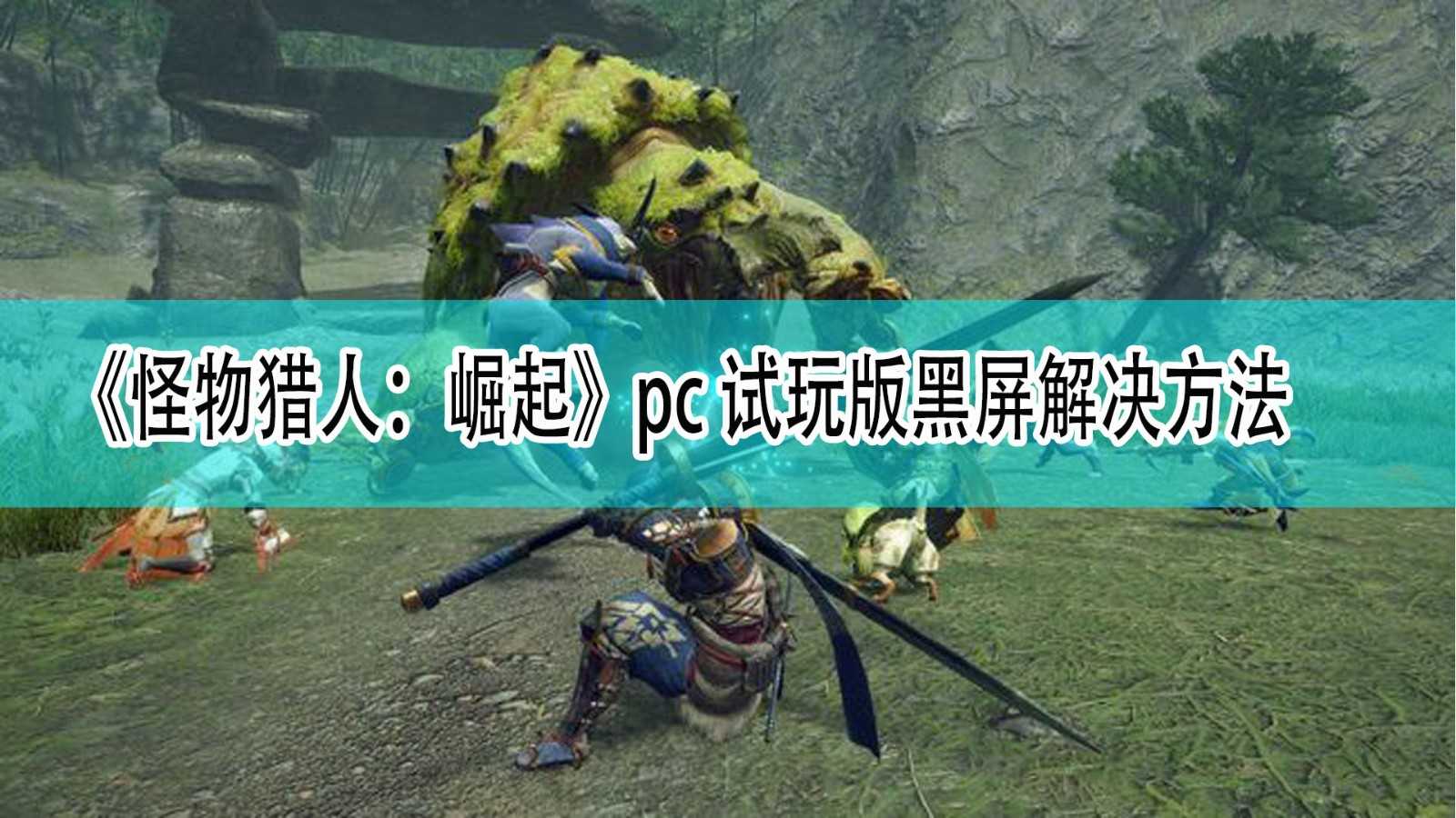《怪物猎人:崛起》pc试玩黑屏解决办法