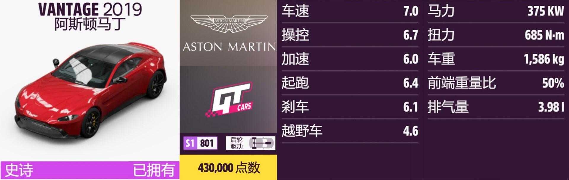 《极限竞速:地平线5》阿斯顿马丁全车辆获取方法介绍