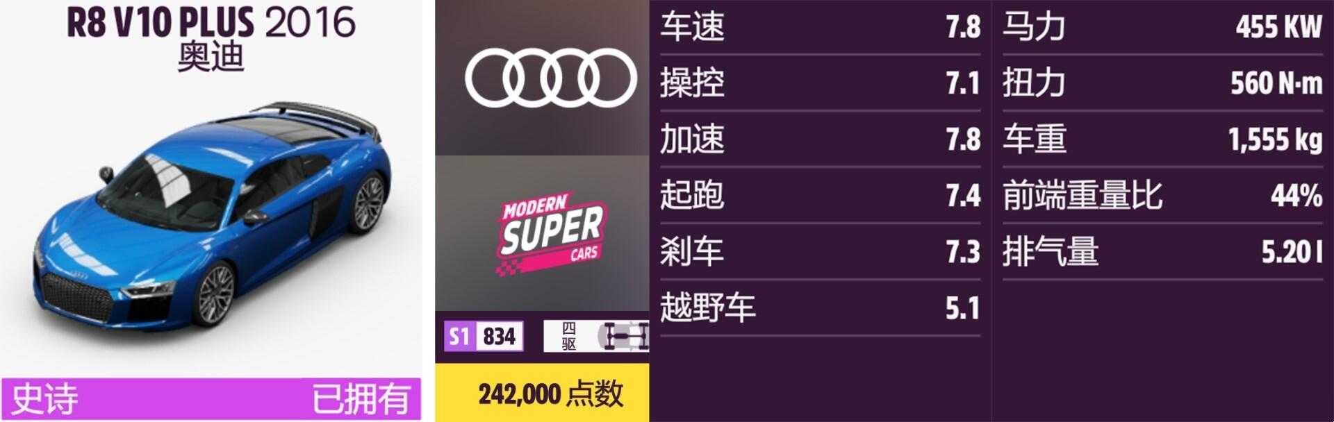 《极限竞速:地平线5》奥迪全车辆获取方法介绍