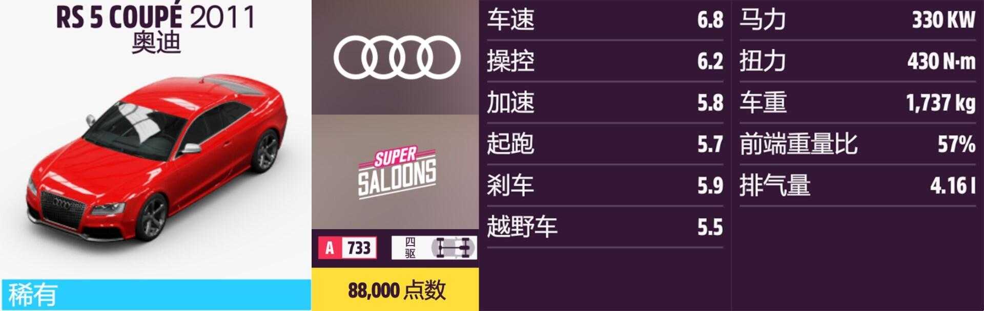 《极限竞速:地平线5》奥迪全车辆获取方法介绍