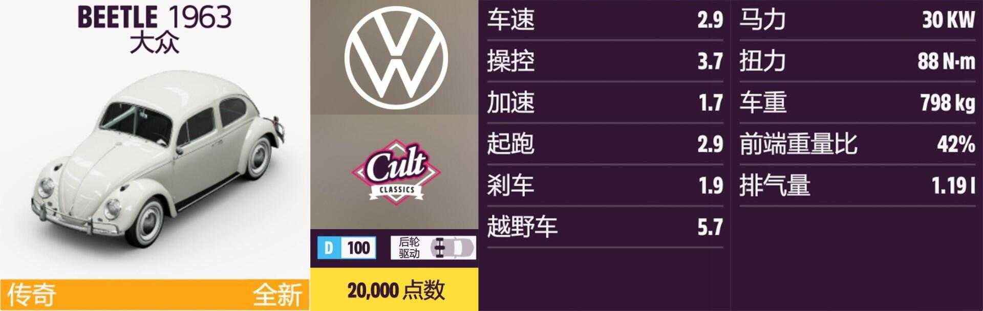 《极限竞速:地平线5》大众全车辆获取方法介绍