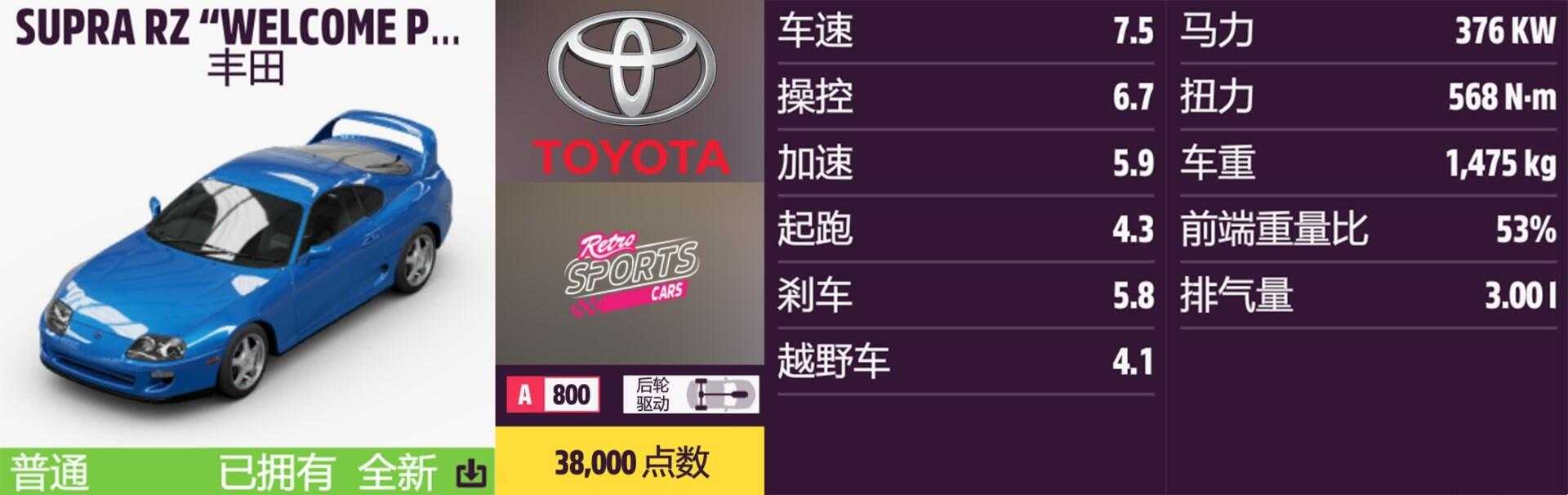 《极限竞速:地平线5》丰田全车辆获取方法介绍