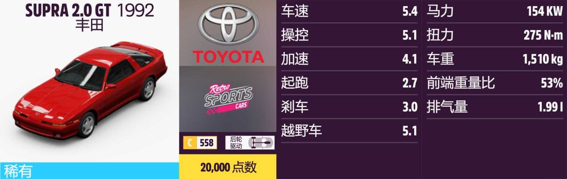 《极限竞速:地平线5》丰田全车辆获取方法介绍