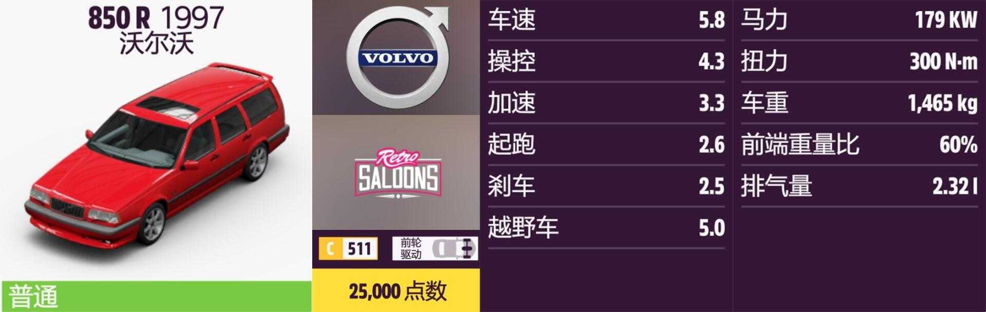 《极限竞速:地平线5》沃尔沃全车辆获取方法介绍