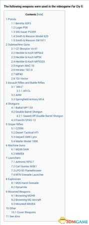 孤岛惊魂5已知武器一览