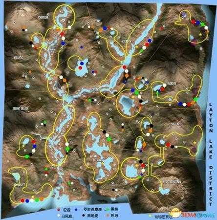 猎人荒野的呼唤个动物秒杀位置介绍