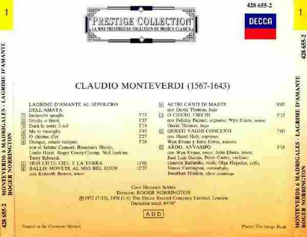 【古典音乐】诺林顿《蒙特威尔第-六首牧歌、恋人墓前的眼泪》1992[FLAC+CUE/整轨]