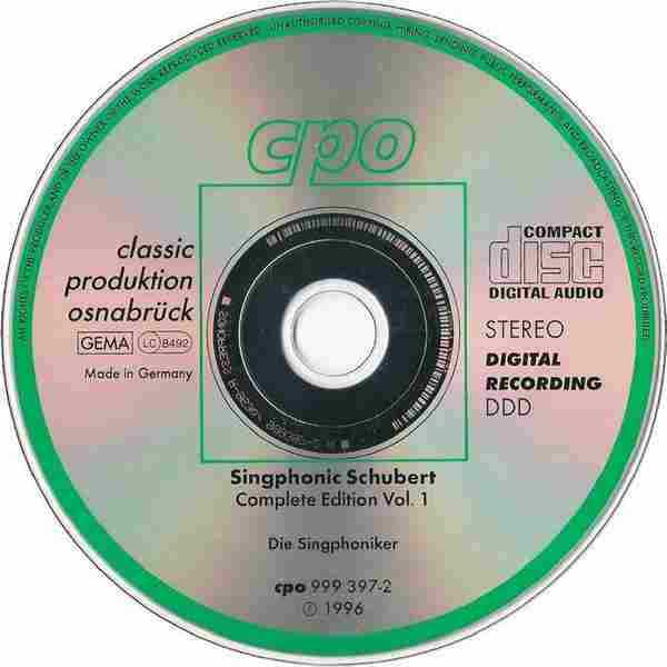 【古典声乐】黑森林歌手合唱团《舒伯特-男声合唱歌曲全集(第一辑)(第二辑)》FLAC