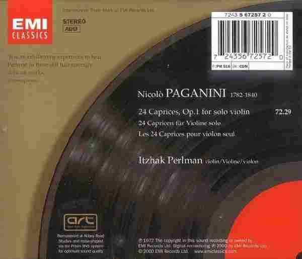 【古典音乐】伊扎克·帕尔曼《帕格尼尼-24首随想曲》2000[FLAC+CUE/整轨]