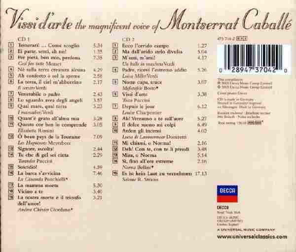 【古典声乐】蒙塞拉·卡巴耶《华丽美妙的声音》2CD.2003[FLAC+CUE/整轨]