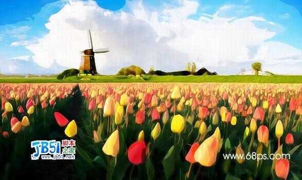 Photoshop把照片处理成油画效果