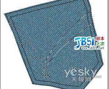 Photoshop绘制牛仔裤口袋仿真细节图