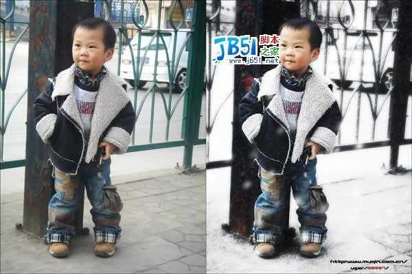 Photoshop调色教程:简单打造酷宝宝效果