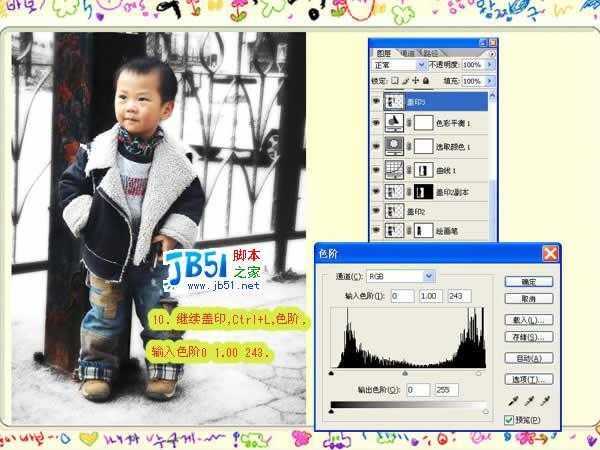 Photoshop调色教程:简单打造酷宝宝效果