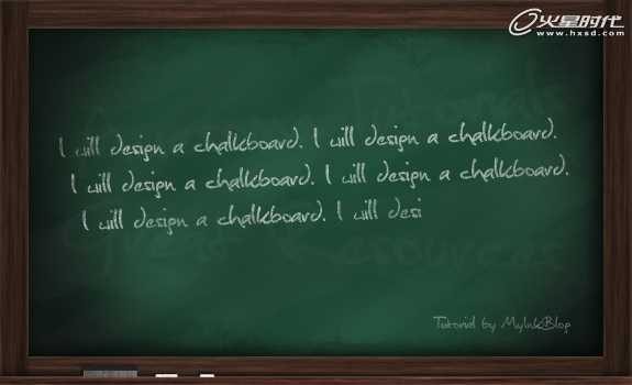 Photoshop打造黑板和粉笔字效果