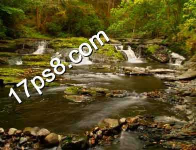 photoshop制作出瀑布城堡的合成教程(二)