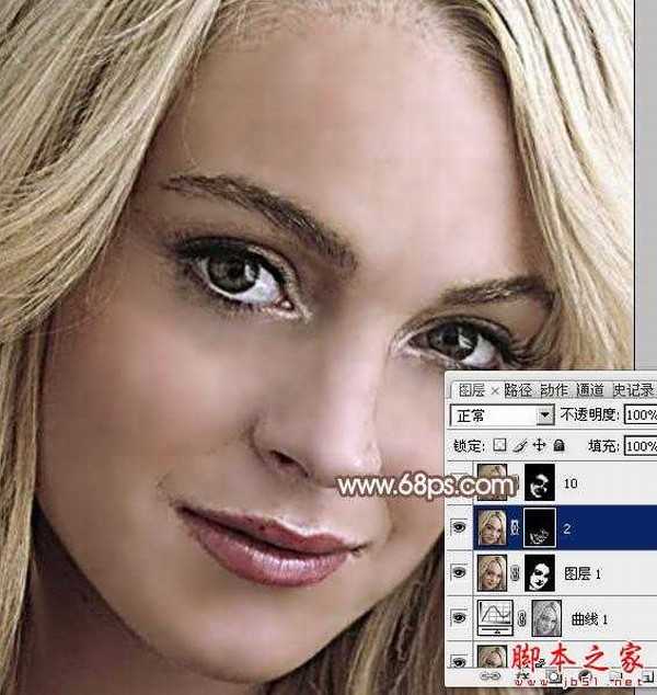photoshop利用高斯模糊滤镜将满脸雀斑人物光滑磨皮教程