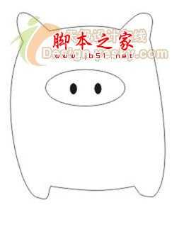 CorelDraw(CDR)设计绘制超级可爱的黑白猪卡通图案实例教程
