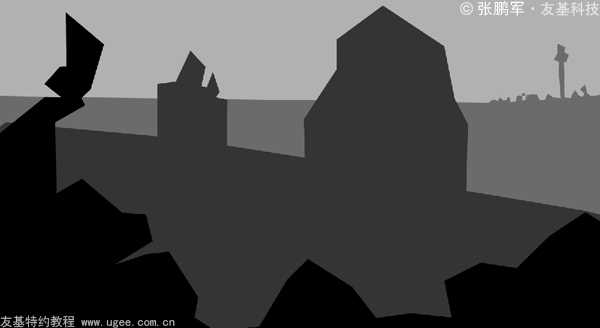 Photoshop CS5利用友基数位板数字绘画场景教程《月光城》(上)