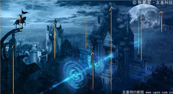 Photoshop CS5利用友基数位板数字绘画场景教程《月光城》(上)