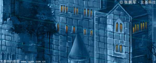 Photoshop CS5利用友基数位板数字绘画场景教程《月光城》(上)