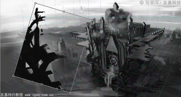 Photoshop CS5利用友基数位板数字绘画场景教程《月光城》(上)