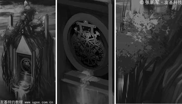 Photoshop CS5利用友基数位板数字绘画场景教程《月光城》(上)