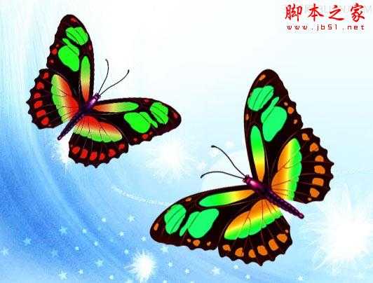 PhotoShop(PS)模仿鼠绘漂亮的彩色蝴蝶实例教程