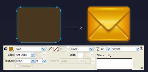 fireworks入门教程:用fireworks进行图标刻画设计细节