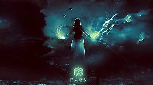 PS打造出一个科幻的黑暗之力释放场景