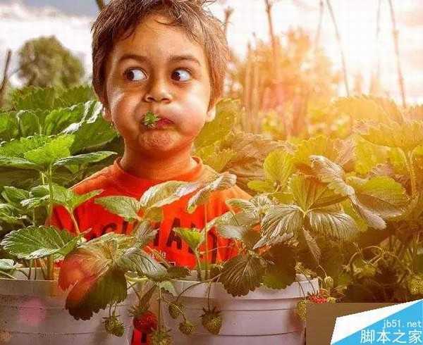 PS将孩子身上的童趣与天马行空的创意结合组成的图片