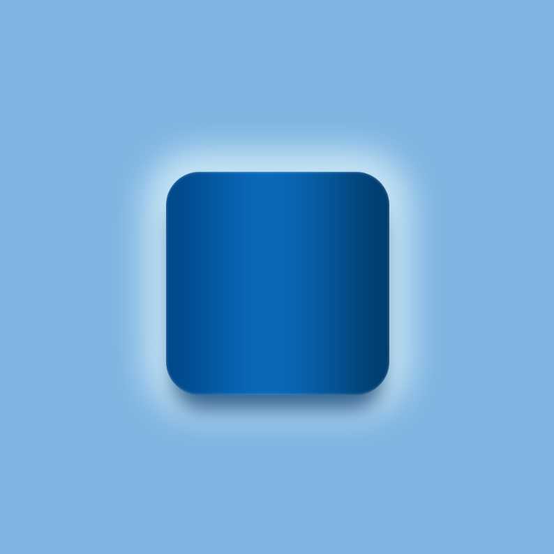 Photoshop合成蓝色水晶质感的立体APP图标