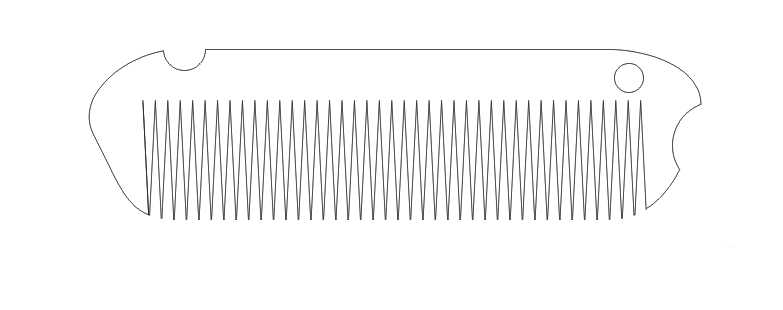 cdr中怎么绘制一把木梳子?