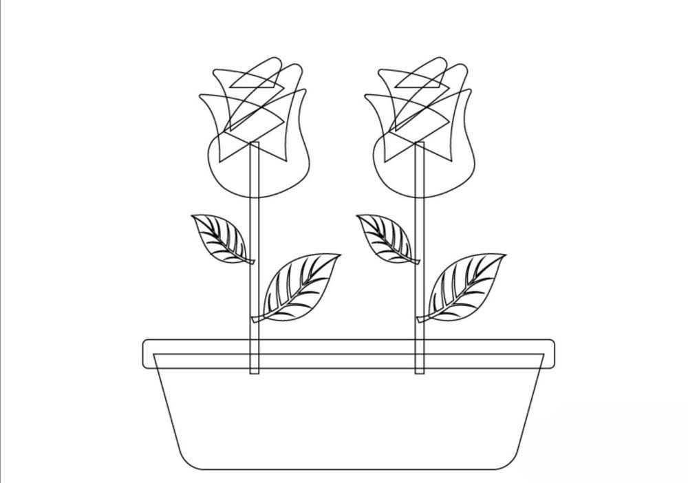 ai怎么画玫瑰花盆景? ai盆景的制作方法