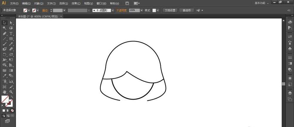 ai怎么设计简笔画效果的女性图标?