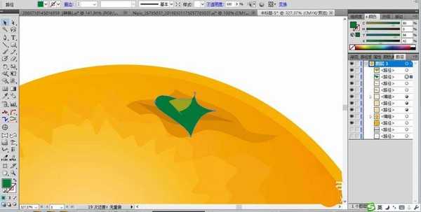 ai怎么绘制圆圆的橙子? ai设计橙子图标的教程
