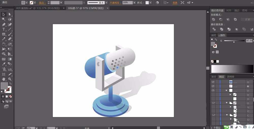 ai怎么设计立式的麦克风矢量素材?