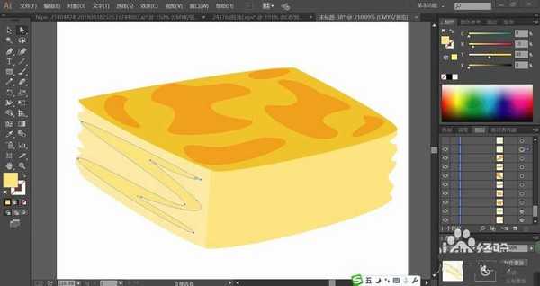 ai怎么制作鸡蛋饼矢量素材?