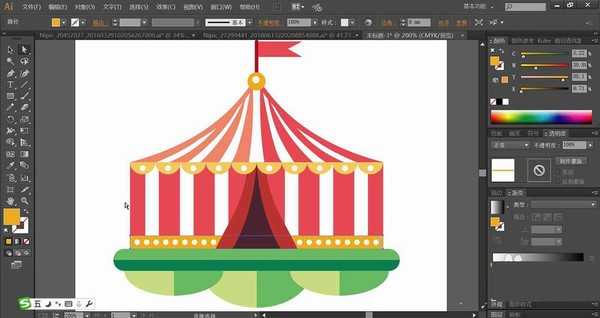 ai怎么设计马戏团素材插画? ai马戏团矢量素材的画法
